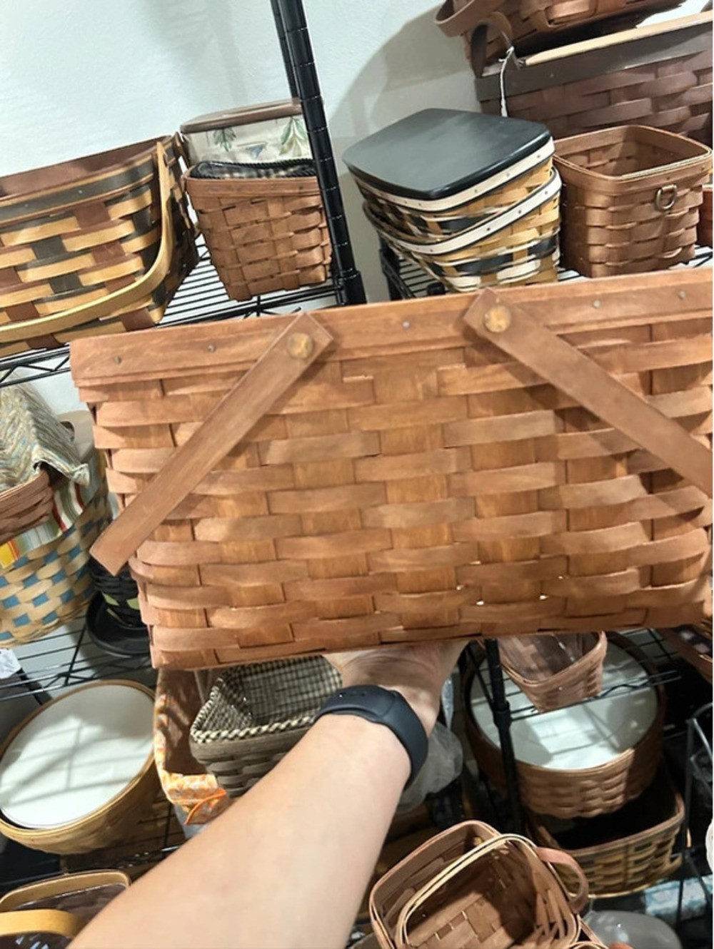 Longaberger Rich brown medium market basket